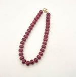 Burgundy Beaded Necklace with Removable Pendant Option