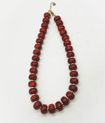 Camel Brown Beaded Necklace with Removable Pendant Option