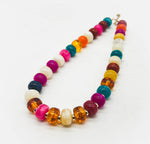 Multi-Color Beaded Necklace with Removable Pendant Option