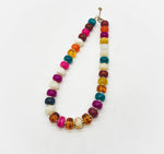 Multi-Color Beaded Necklace with Removable Pendant Option