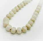 Ivory Beaded Necklace with Removable Pendant Option