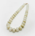 Ivory Beaded Necklace with Removable Pendant Option
