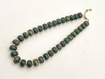 Olive Green Beaded Necklace with Removable Pendant Option