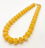 Mustard Yellow Beaded Necklace with Removable Pendant Option