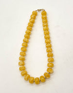 Mustard Yellow Beaded Necklace with Removable Pendant Option
