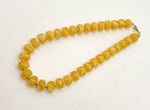 Mustard Yellow Beaded Necklace with Removable Pendant Option