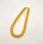 Mustard Yellow Beaded Necklace with Removable Pendant Option