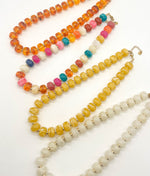 Ivory Beaded Necklace with Removable Pendant Option