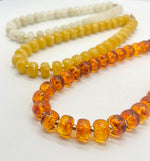 Amber Beaded Necklace with Removable Pendant Option