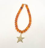 Amber Beaded Necklace with Removable Pendant Option