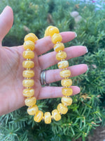 Mustard Yellow Beaded Necklace with Removable Pendant Option
