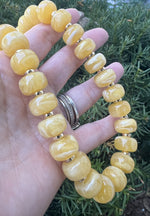 Mustard Yellow Beaded Necklace with Removable Pendant Option