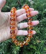 Amber Beaded Necklace with Removable Pendant Option