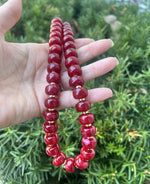 Burgundy Beaded Necklace with Removable Pendant Option