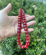 Burgundy Beaded Necklace with Removable Pendant Option
