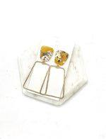 Mustard Yellow Trapezoid Earrings