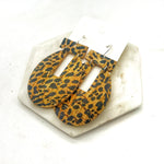 Leopard Emmie Leather Earrings