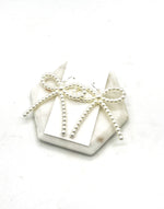 Pearl Bow Acrylic Earrings