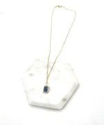 Navy Blue Gem Necklace