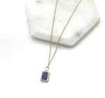 Navy Blue Gem Necklace