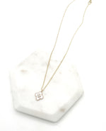 Quatrefoil Shell CZ Necklace