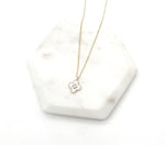 Quatrefoil Shell CZ Necklace