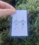 Silver Metal Bow Earrings