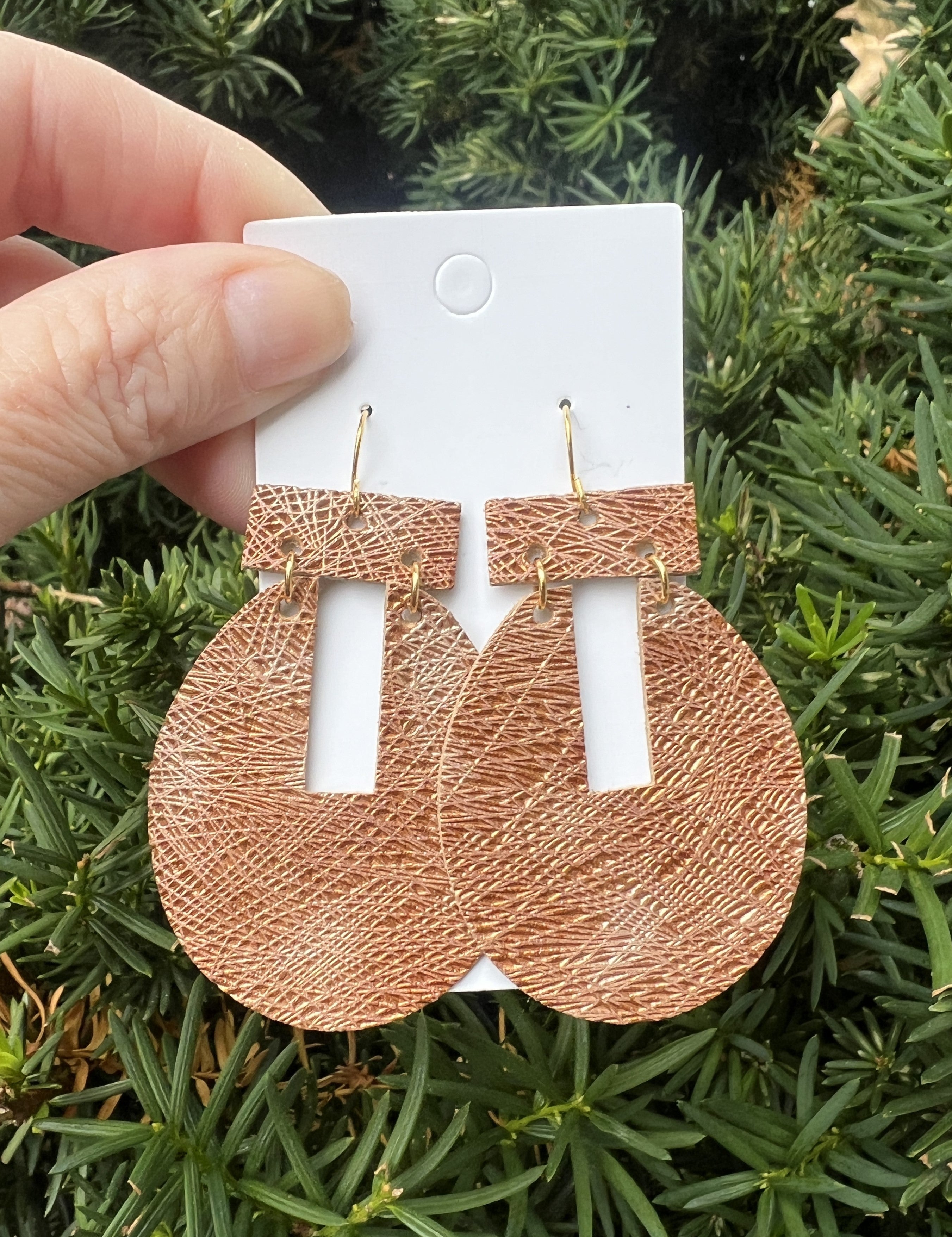 Rustic Brown Emmie Leather Earrings