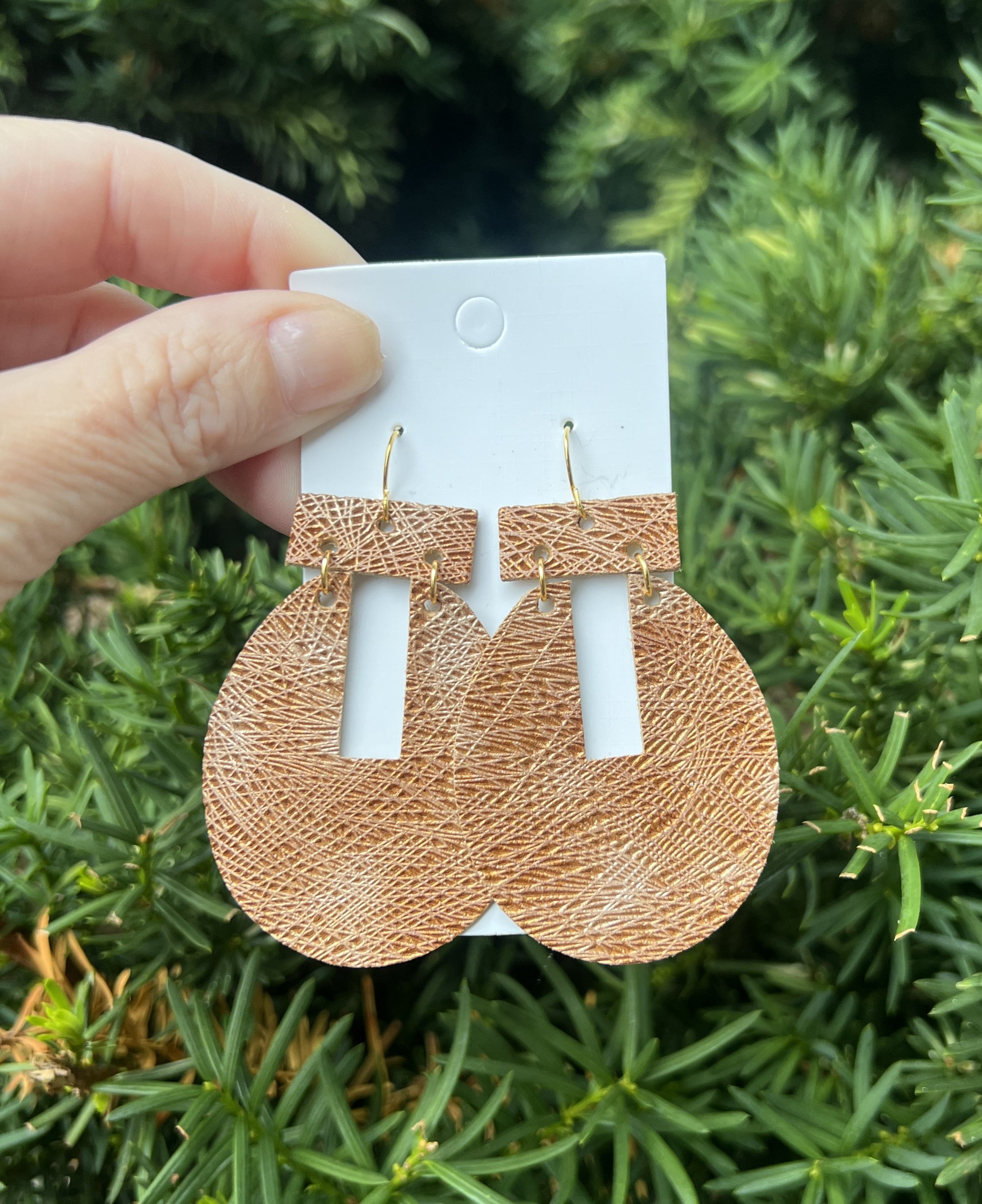 Rustic Brown Emmie Leather Earrings