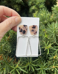 Blonde Tortoise Trapezoid Earrings