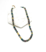 Stone and Gold Beaded Necklace