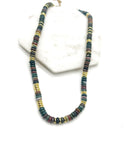 Stone and Gold Beaded Necklace