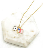 USA Soccer Charm Necklace