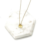 Gold KC Bar Stainless Steel Necklace