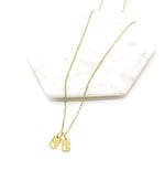Gold KC Bar Stainless Steel Necklace