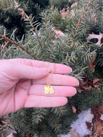 Gold KC Bar Stainless Steel Necklace