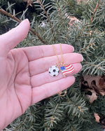 USA Soccer Charm Necklace