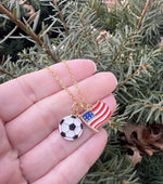 USA Soccer Charm Necklace