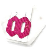 Hot Pink Corkleather Halle Earrings