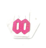 Pink Cork Leather Halle Earrings