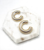 Gold Chrome Acrylic Hoop Earrings