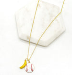 Savannah Banana Baseball Necklace