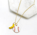 Savannah Banana Baseball Necklace