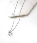 Silver KC Bar Stainless Steel Necklace