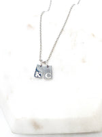 Silver KC Bar Stainless Steel Necklace
