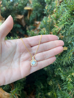 Cubic Zirconia Gold Pendant Necklace