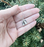 Silver KC Bar Stainless Steel Necklace
