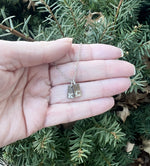 Silver KC Bar Stainless Steel Necklace