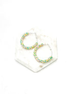 Spring Glitter Hoop Earrings