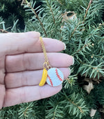 Savannah Banana Baseball Necklace